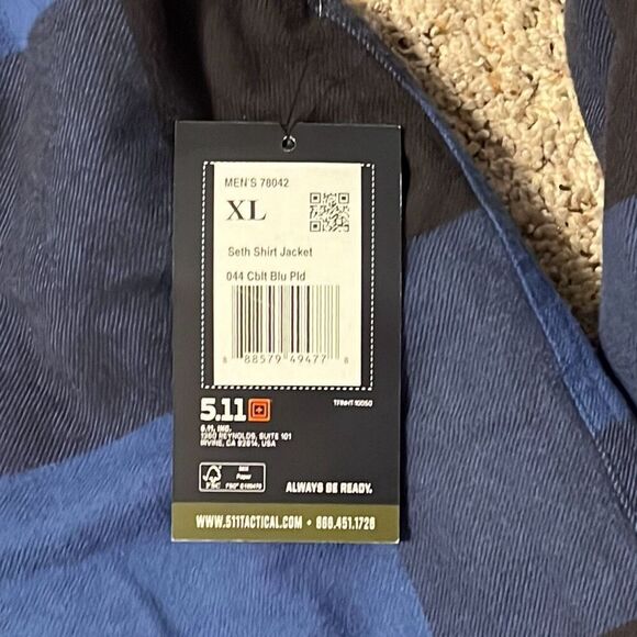 NWT 5.11 Seth Buffalo Plaid Snap Front Tactical Jacket XL - Picture 10 of 11
